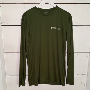 Costa Men's Green Long Sleeve Tee Large